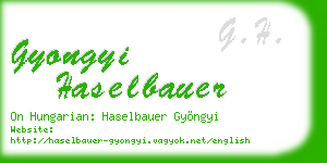 gyongyi haselbauer business card